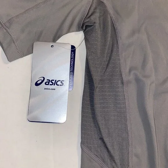 Asics Mens Small Favorite Short Sleeve Athletic Tee Top Gray NWT MR1684-36 - Picture 8 of 9